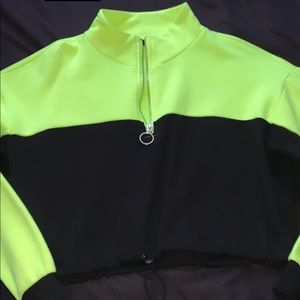 cropped lil hoodie size (small)